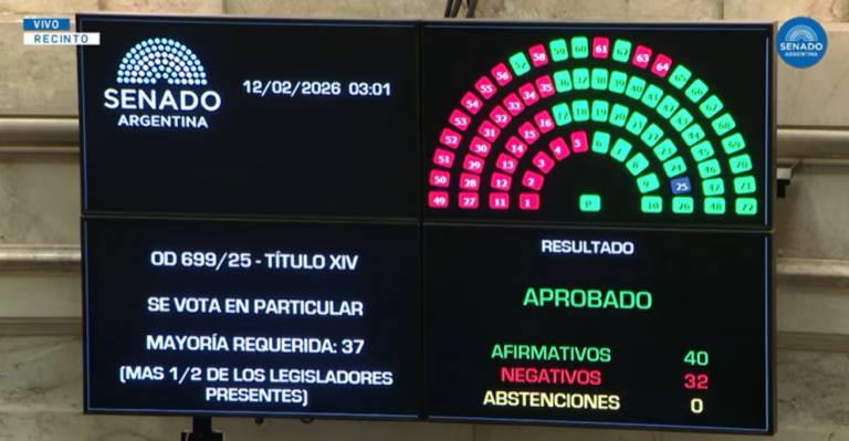 El Senado dio media sanción al proyecto de ley de la Reforma Laboral